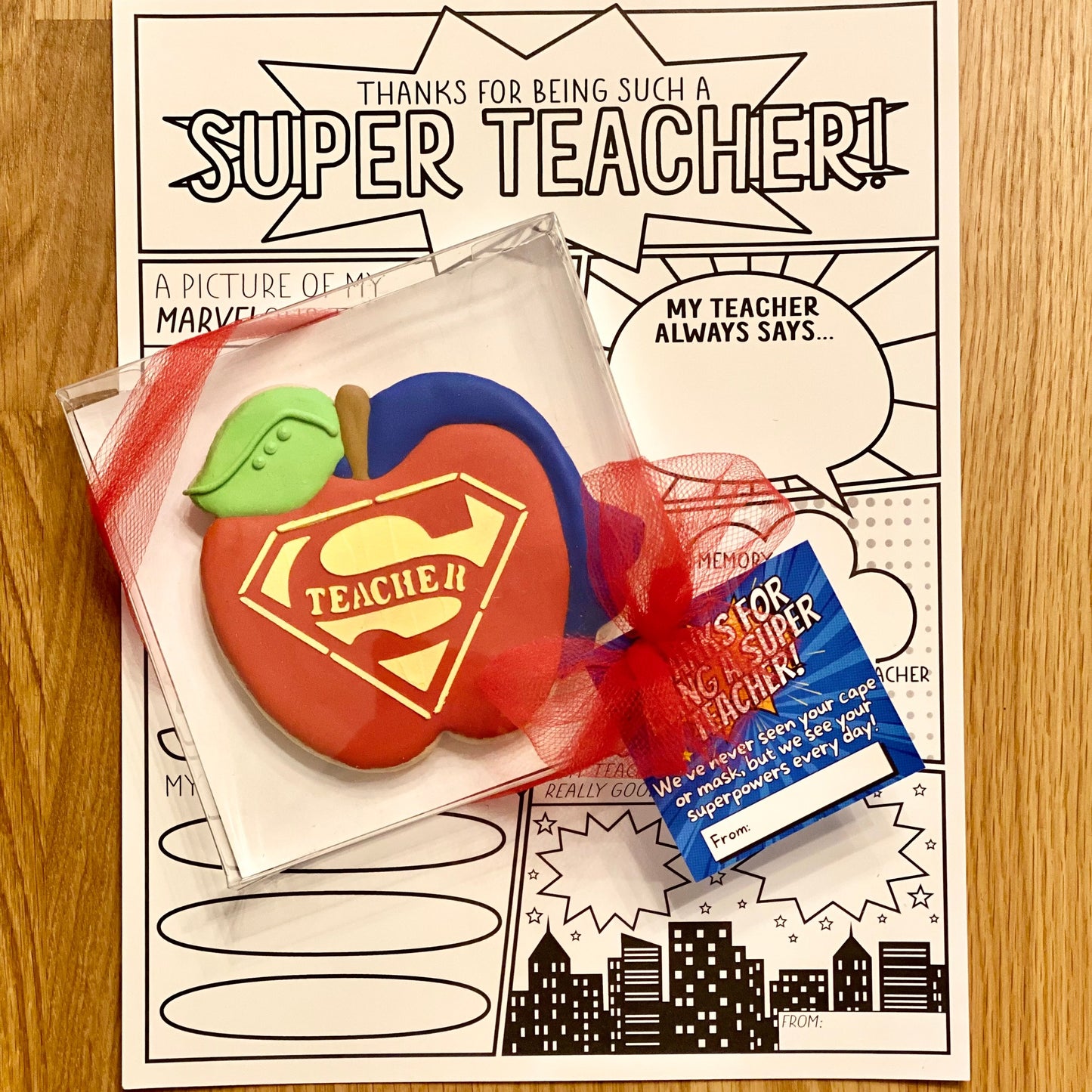 Teacher Appreciation Decorated Sugar Cookies