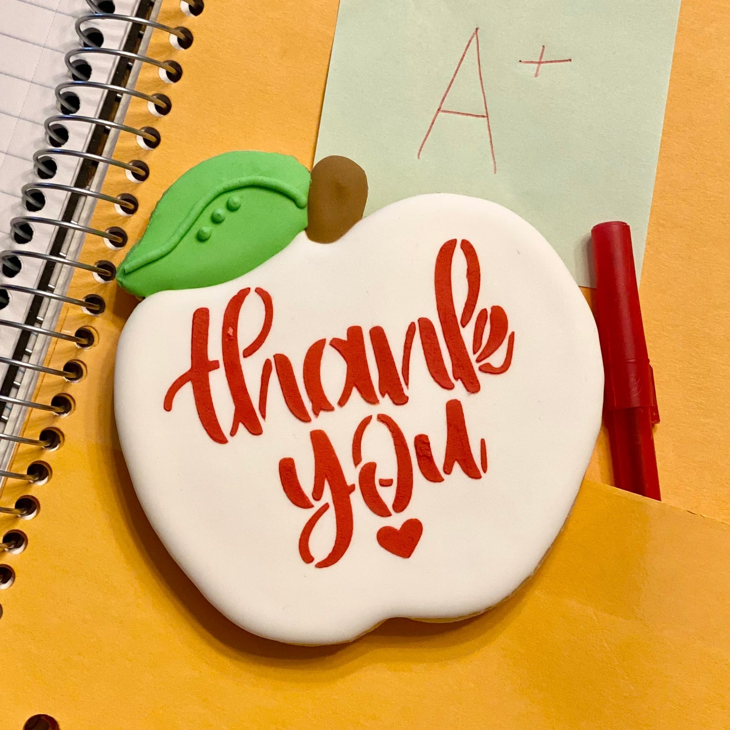 Teacher Appreciation Decorated Sugar Cookie